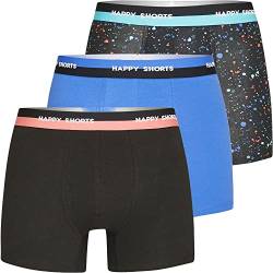 Happy Shorts 3 Stück Jersey Trunk Herren Boxershorts Pants Boxer witzige Designs Mode Punkte - Dots, Grösse:XL, Präzise Farbe:Punkte - Dots von Happy Shorts