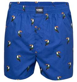 Happy Shorts Herren American Boxer Boxershorts Shorts Webboxer Neon Tukan - Tucan, Farbe:Tukan - Tucan, Grösse:XL von Happy Shorts