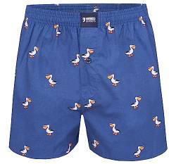 Happy Shorts Herren American Boxer Boxershorts Shorts Webboxer Pelikan, Farbe:Pelikan - Pelican, Grösse:M von Happy Shorts