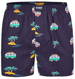 Happy Shorts Herren American Boxer Boxershorts Shorts Webboxer Urlaub - Vacation, Grösse:M, Präzise Farbe:Urlaub - Vacation von Happy Shorts