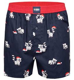 Happy Shorts Herren American Boxer Boxershorts Shorts Webboxer Weihnachten X-Mas Geschenk Waschbär - Raccoon, Farbe:Waschbär - Raccoon, Grösse:XL von Happy Shorts