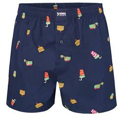 Happy Shorts Herren American Boxer Boxershorts Webboxer Fast Food, Farbe:Fast Food, Grösse:XL von Happy Shorts