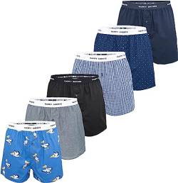 Happy Shorts Herren Boxershorts Unterhose 6er Pack Mix - Pelikan-Geo - Größe XL von Happy Shorts