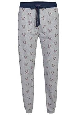 Happy Shorts Herren Jersey Pyjamahose Schlafanzughose Homewear Weihnachten grau Rentier - Reindeer, Grösse:XXL, Präzise Farbe:Rentier - Reindeer von Happy Shorts