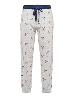 Happy Shorts Herren Pyjamahose Christmas Weihnachten Schlafanzug Weihnachtsmotiv Weihnachtspyjamas Schlafanzughose Lang Baumwolle Schlafhose Pyjamaunterteil - Reindeer - Größe XL von Happy Shorts