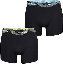 Happy Shorts Herren Unterwäsche Retro Pants 2-Pack Motiv: Uni 4 - Größe XXL von Happy Shorts