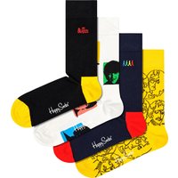 HAPPY SOCKS Socken "The Beatles", 4er-Pack, Geschenkbox, gelb, 36-40 von Happy Socks