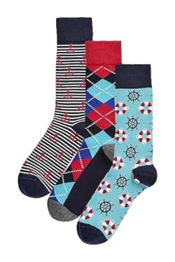 HS by Happy Socks Anchor Herren Socken, 3er-Pack von Happy Socks