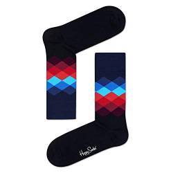 Happy Socks Damen Faded Diamond, (Multi Dunkel Blau 069), One Size (Herstellergröße: 36-40) von Happy Socks