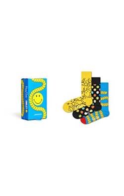 Happy Socks Damen Smiley 3-Pack Gift Set Socken, Multi, 36 von Happy Socks