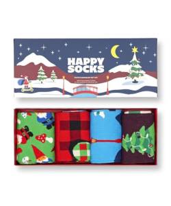 Happy Socks Geschenkset in Box - Santas Workshop - 4 Paar Socken Größe 36-40 von Happy Socks