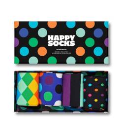 Happy Socks Herren 4 balení Big Dot Box Socken, Mehrfarbig, 36-40 EU von Happy Socks