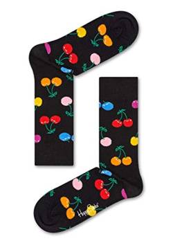 Happy Socks Herren Cherry Socken, Mehrfarbig (Schwarz 9002), Einheitsgröße EU von Happy Socks