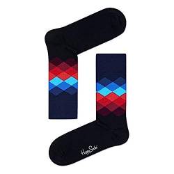 Happy Socks Herren Faded Diamond Socken, Blau (Multi Dunkel Blau 069), 41-46 EU von Happy Socks