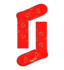 Happy Socks Pizza Slice Sock, farbenfrohe und fröhliche, Socken für Männer und Frauen, Rot (41-46) von Happy Socks