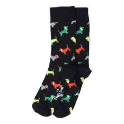 Happy Socks Puppy Love Socks, farbenfrohe und verspielte, Socken für Männer und Frauen, Baumwollsocken, Blau (41-46) von Happy Socks