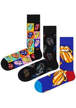 Happy Socks Rolling Stones 3-Pack Sock Box Set Multi 1 Women's Shoe Size 9-11 von Happy Socks