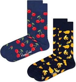 Happy Socks Unisex 2-pack Classic Cherry, Dunkelblau, 41-46 EU von Happy Socks