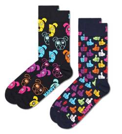 Happy Socks Unisex 2-pack Classic Dog, Mehrfarbig, 41-46 EU von Happy Socks