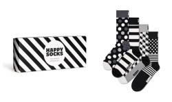 Happy Socks Unisex 4-Pack Classic Black & White Gift Set Socken, Multi, S (4er Pack) von Happy Socks