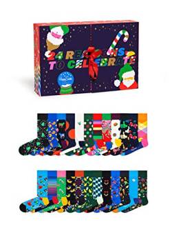 Happy Socks Unisex Advent Calendar Socken, Multi, 4-11 (41-46) von Happy Socks