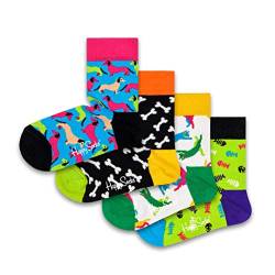 Happy Socks Unisex Baby 4-Pack Kinder Cats & Dogs Gift Box Socken, Mehrfarbig (Multicolour 700), 0-12 Monate (4er Pack) von Happy Socks