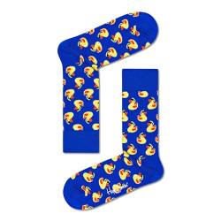 Happy Socks Unisex Badeente Socken, Blau, Gelb, Schwarz, Orange, M/L von Happy Socks