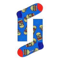Happy Socks Unisex Burger Socken, Blue, Small/Medium von Happy Socks