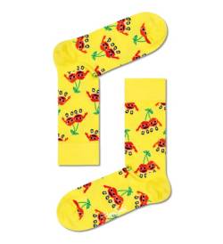 Happy Socks Unisex Cherry Mates Socks, Gelb, 41-46 von Happy Socks