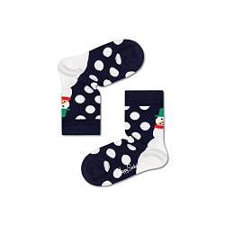 Happy Socks Unisex Kinder Kids Jumbo Snowman Socken, Navy, 2-3 Jahre von Happy Socks