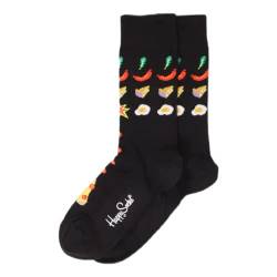 Happy Socks Unisex Pizza Invaders Socks, Black, 36-40 von Happy Socks