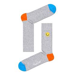 Happy Socks Unisex Ribbed Embroidery Smiley Sock, Mehrfarbig, 0-12M von Happy Socks