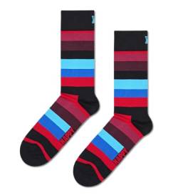 Happy Socks Unisex Stripe Socken, Schwarz, M/L von Happy Socks