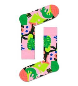 Happy Socks Unisex Tropische Gartensocke Tropical Garden Socken, Rosa/Grün, 41-46 von Happy Socks