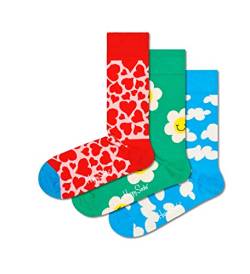 Happy Socks farbenfrohe und fröhliche Socken 3-Pack I Flower U Socks Gift Set Größe 36-40 von Happy Socks