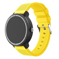 Uhrenarmband für Garmin Vivactive 3 Sport Silikon Uhrenarmband Ersatz (Gelb) von HappyTop