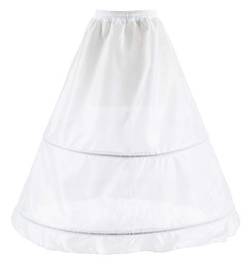 Happydress Brautkleider Reifrock Petticoat 2 Hoop Unterrock Petticoat Underskirt Krinoline Brautkleider Hochzeitskleider Reifrock Krinoline Petticoat Unterrock für Kleidung (Weiß, 40) von Happydress