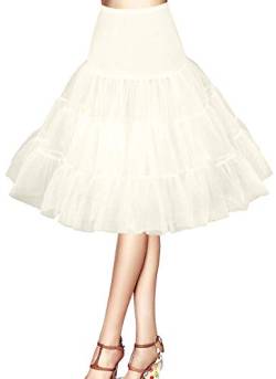 Petticoat Unterrock 50er Jahre Krinoline Hoopless Kleid Tutu Petticoat Kleid 50s tüllrock Rockabilly net Petticoat Skirt Crinoline Vintage Retro Mehreren Farben Röcke Swing Kleid von Happydress