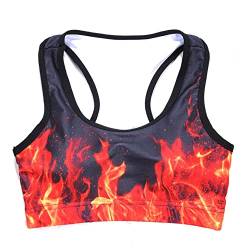 Damen Bequem Sport-BHs, Klassische Frauen Bustier, Frauen mittlerer Support Racerback Sports BH Mode drahtlose gepolsterte Yoga Crop Tops Aktivbekleidung for Laufgarn-Training Fitness Yoga BH Workout von Happyplus1