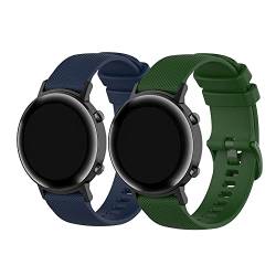 Happytop Silikon-Uhrenarmbänder, kompatibel mit Huawei Watch GT/ GT2, 42 mm, 46 mm, GT3, 42 mm, 46 mm, GT/GT2 46mm/ GT3 46mm, Silikon von Happytop