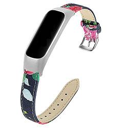 Kompatibel mit Samsung Galaxy Fit e SM-R375 Bändern, Leder Armband Armband für Samsung Galaxy Fit E SM-R375 Activity Tracker, Leder, Ohne Edelstein von Happytop