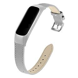 Kompatibel mit Samsung Galaxy Fit e SM-R375 Bändern, Leder-Armband für Samsung Galaxy Fit E SM-R375 Activity Tracker, Leder, Kein Edelstein von Happytop