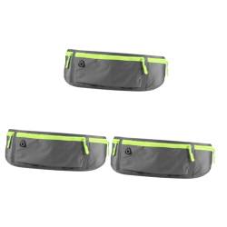 3 STK Sport Bauchtasche sportliche Hüfttasche Gang Hüfttasche im Freien gürteltasche wasserdichte Tasche läuft laufende Hüfttasche Reiten Fach Tasche Fitness Nylon-Verbund-TPU von Happyyami