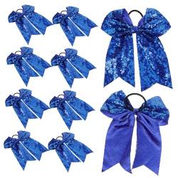 Happyyami 10st Cheerleader-bogen Haarschleifen Für Den Urlaub Cheerleader-haarschleifen Cheerleader-haargummis Cheerleader-haarschmuck Cheerleader-zubehör Tiara Sport Uniform Kind Stoff von Happyyami