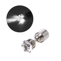 Haptian Glänzender Diamant-LED-Farbänderungs-Bolzenohrring leuchten blinkender blinkender Ohrring(Weiß) von Haptian