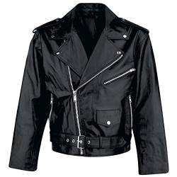 Hard Leather Kunstlederjacke Vegan Classic, schwarz, Grösse XXL von Hard Leather