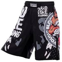 Hardcore Training Kids Shorts Tiger Fury Kurze Hose Kinder Boxen Fitness BJJ Kickboxing Workout Muay Thai (6 Years) von Hardcore Training