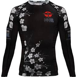 Hardcore Training Rash Guard Sakura Men's Kompressionshemd Herren Lange Ärmel Grappling Jiu Jitsu MMA Fitness Boxen No Gi XXXL von Hardcore Training