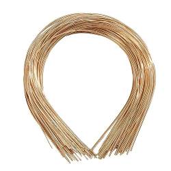Harilla 50 Stück schlichte Metall-Stirnbänder zum Basteln, Stirnband-Rahmen, Haarspangen, 1,2 mm Breite, Haarreifen, Bulk-Haarband, leere Stirnbänder, dünnes, Gold von Harilla