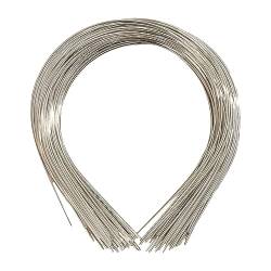 Harilla 50 Stück schlichte Metall-Stirnbänder zum Basteln, Stirnband-Rahmen, Haarspangen, 1,2 mm Breite, Haarreifen, Bulk-Haarband, leere Stirnbänder, dünnes, Silber von Harilla